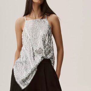 Sequin Halter Cami Blouse